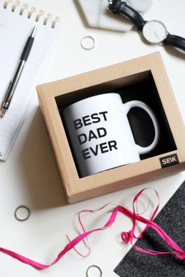 Šalica s natpisom - Best dad ever