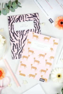 Bullet Journal / Istočkana bilježnica, zebra i gepard (2 kom)