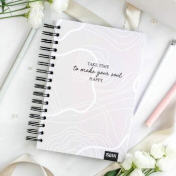Bullet Journal / Istočkana bilježnica, tvrdi spiralni uvez - take time