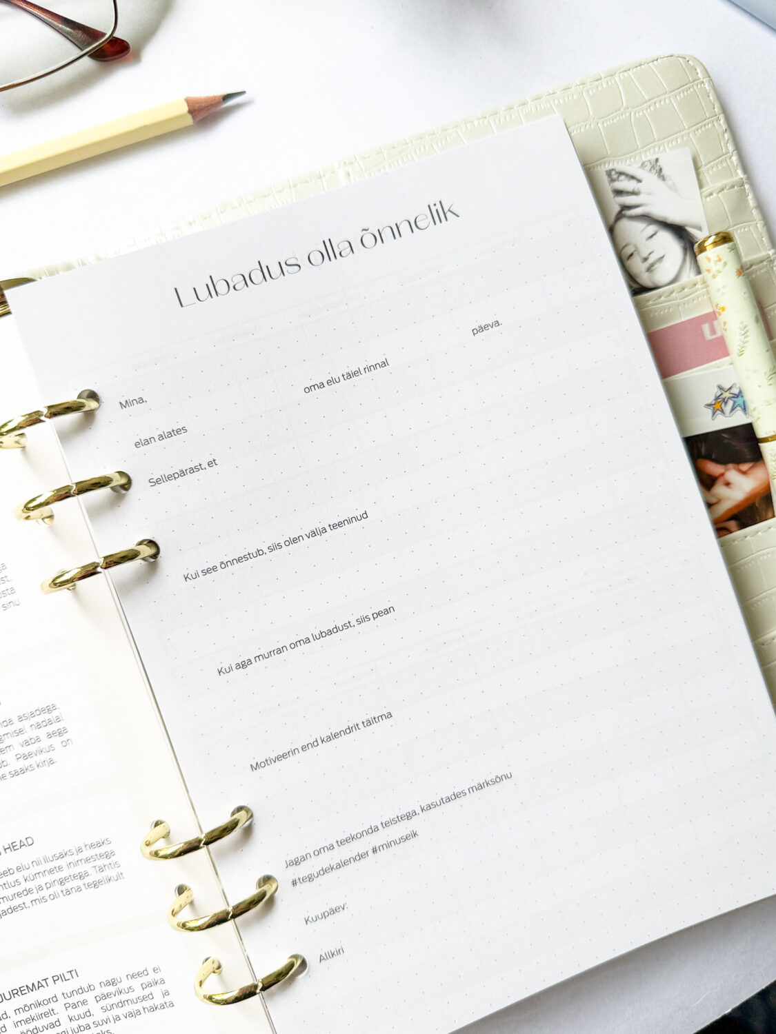 Premium učiteljski planer s veganskim kožnim koricama rozi 26/27 - Slika 24