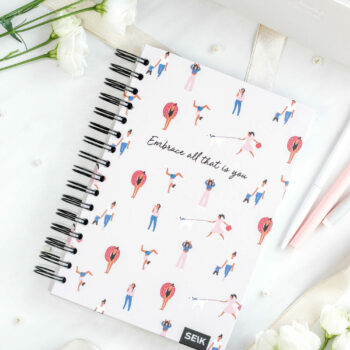 Bullet Journal / Istočkana bilježnica, tvrdi spiralni uvez - embrace you