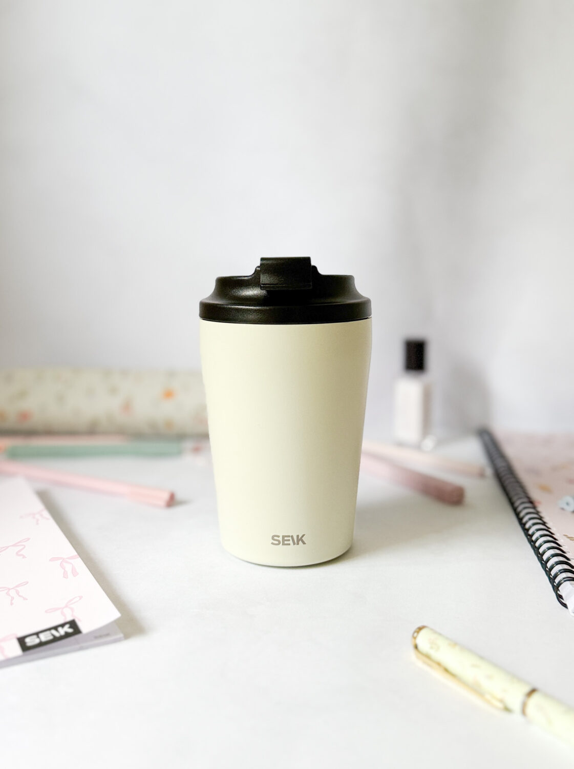 Termosica za kavu od čelika - Beige (350ml)