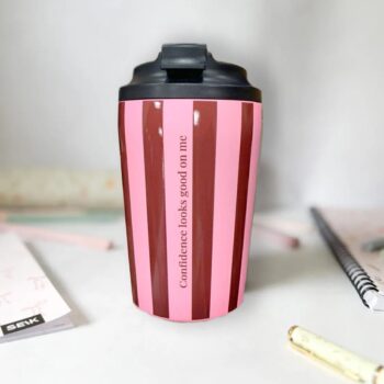 Termosica za kavu od čelika - confidence looks good on me (350ml)