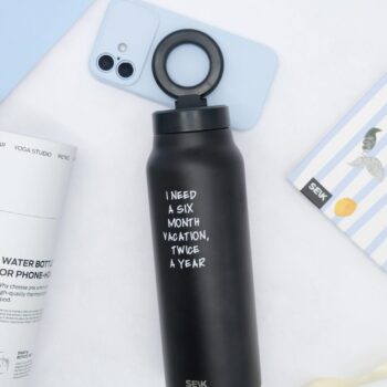 2-u-1 termos bočica za vodu s magnetskim držačem za telefon – Odmor (700 ml)